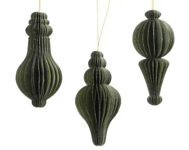 Honeycomb Weihnachtsornament grün