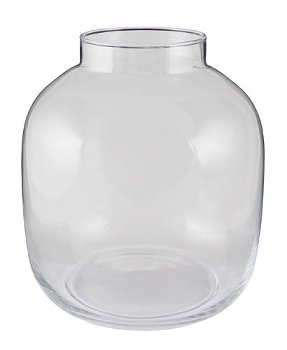 Kaheku Dekogefäß Altan XXL – Imposante Bodenvase & Windlicht aus Klarglas (Ø 34 cm, H 38 cm)