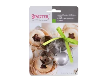 Städter Mini Easter Cookie Cutter Set – 4-Piece Stainless Steel Set for Treats & Decor