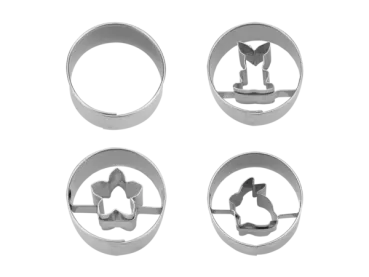 Städter Mini Easter Cookie Cutter Set – 4-Piece Stainless Steel Set for Treats & Decor