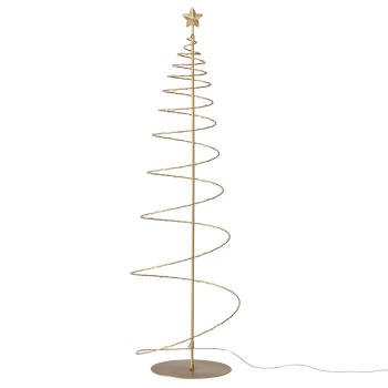 LED Dekoaufsteller „Saturn“ Gold – Modernes Tannenbaum-Design aus Eisen (2 Größen)