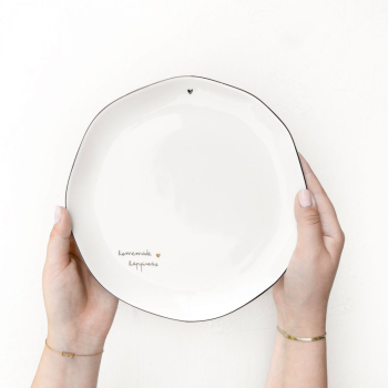 Preview: Bastion Collections Frühstücksteller „Homemade Happiness“ 23 cm