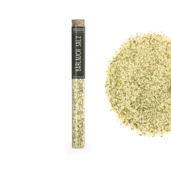 Rinama Bärlauchsalz im Glaszylinder – 100 % natürliches Gewürzsalz aus Österreich (34 g)