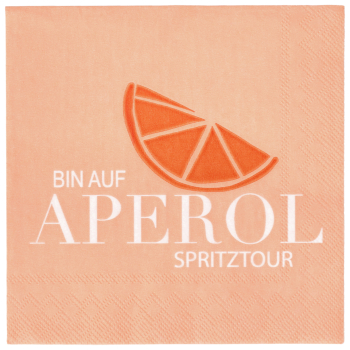 Räder Cocktail Napkins "Aperol Spritztour" – 20 Paper Napkins 25x25 cm