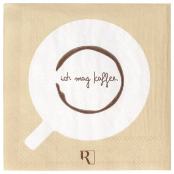 Preview: Räder Cocktailservietten „Ich mag Kaffee...“ (25 × 25 cm)