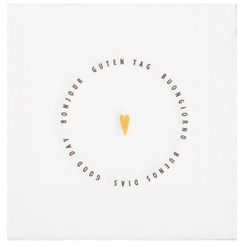 Cocktail napkin "Good day" with heart from Räder