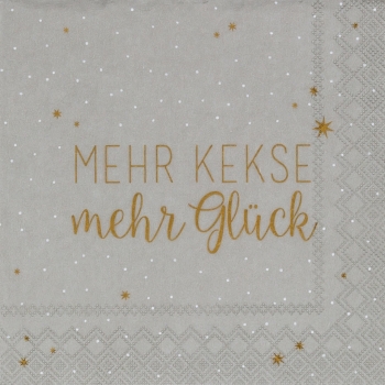 Cocktailserviette "Mehr Kekse, mehr Glück" von Räder