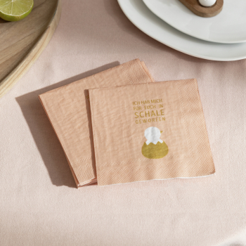 Preview: Cocktailserviette "Ich hab mich für dich in Schale geworfen" von Räder