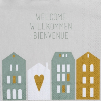 Cocktailserviette "Willkommen, Welcome" von Räder