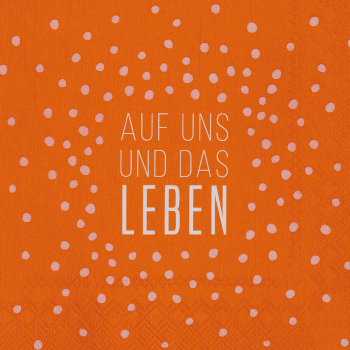 Cocktailserviette "Auf uns und das Leben" von Räder