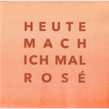 Cocktailserviette 25 × 25 cm "Heute mach ich mal Rosé" von Räder