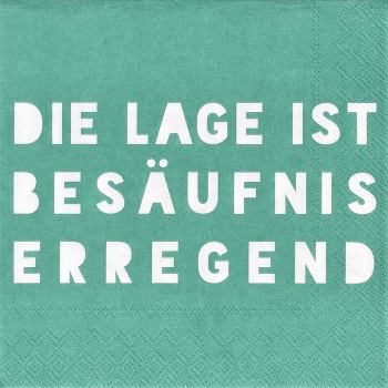 Cocktailserviette "Die Lage ist besäufniserregend" von Räder