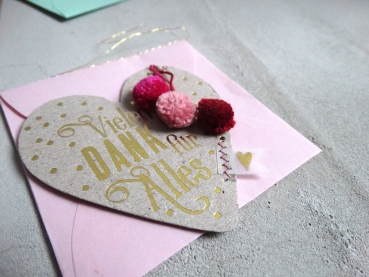 Preview: Mini Herz Kärtchen. Vielen Dank für Alles