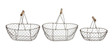 Drahtkorb mit Bügel in 3 Größen
