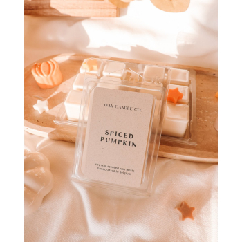 Duftwachs „Spiced Pumpkin“ Wax Melts 100 g aus 100% Sojawachs – Kürbis-Herbstduft mit Nelke, Karamell & Vanille