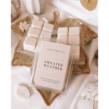 Preview: Duftwachs „Sweater Weather“ Wax Melts 100 g aus 100% Sojawachs – Gemütlicher Herbstduft mit Zeder, Kaschmir & Waldnoten