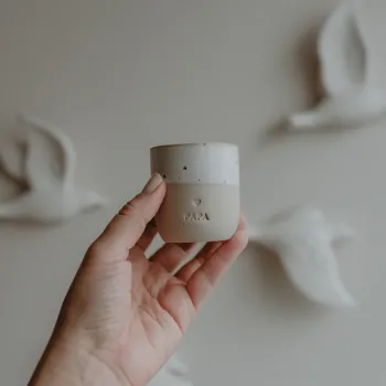 Espresso Becher Papa – Handgemachtes Steingut (100 ml)