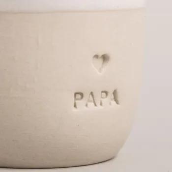 Preview: Espresso Becher Papa – Handgemachtes Steingut (100 ml)