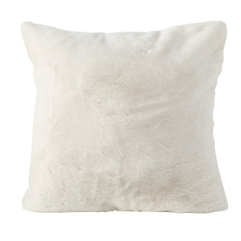 Boltze Kissen „Storan“ 45x45 cm – Flauschiges Dekokissen in Cremeweiß