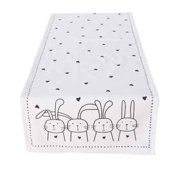 Preview: Oster-Tischläufer "Hoppy" mit Hasen