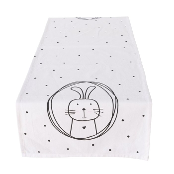 Preview: Oster-Tischläufer "Hoppy" mit Hasen