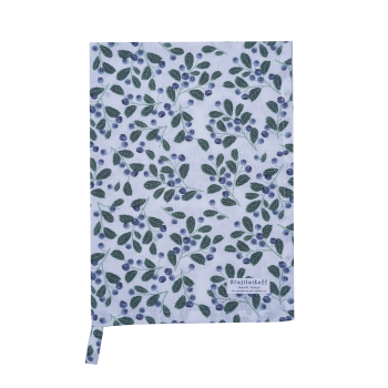 "Blueberries" Tea Towel – Cotton Kitchen Towel with Blueberry Pattern 50x70 cm