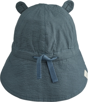 Children's summer hat Gorm linen color Whale blue