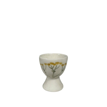 Miljögården Egg Cup Happy – Rustic Ceramic Egg Cup in Country Style