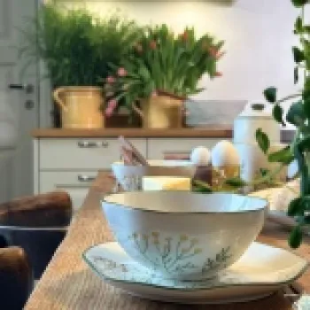 Miljögården Side Plate Happy – Rustic Ceramic Dessert Plate (Ø 22 cm)