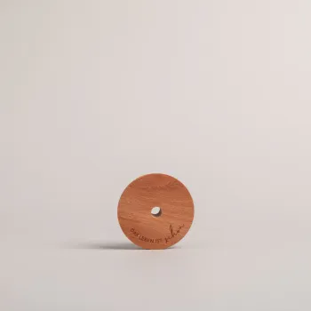 Deckel „Das Leben ist schön“ für hohes Trinkglas von Eulenschnitt