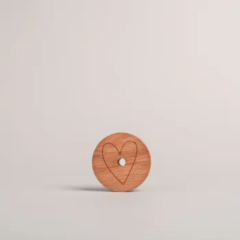 Deckel Herz für hohes Trinkglas von Eulenschnitt