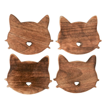 Untersetzer-Set "Cordula" in Katzenform