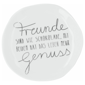 Kleiner Teller "Freunde sind wie Schokolade" von Räder