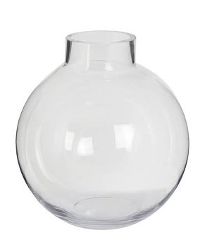 Kaheku Kugelvase Carana XXL – Imposante Klarglasvase für prachtvolle Sträuße (Ø 30 cm, H 32 cm)