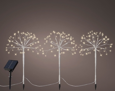 Preview: Lichterkette für Außen mit Solar, Stabbeleuchtung Sterne
