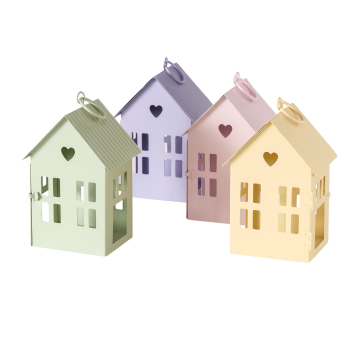 Laterne, Häuschen "Alamo" in Pastellfarben