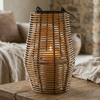 Weatherproof Arvid Lantern – Handcrafted Garden Hurricane Lamp Iron & Plastic 28 cm