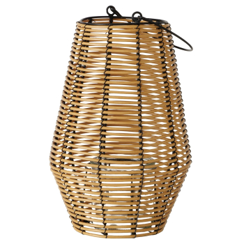 Preview: Arvid Lantern – Handcrafted Iron & Polystyrene Hurricane Lamp with Handle 33 cm