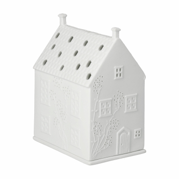 Preview: räder "Cottage Landhäuschen" Light House – Small Porcelain Tealight Holder with Perforations