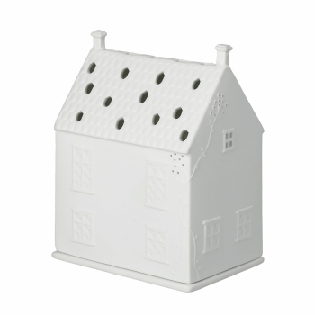 Preview: räder "Cottage Landhäuschen" Light House – Small Porcelain Tealight Holder with Perforations