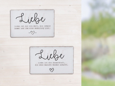 Preview: Metallschild "Liebe"