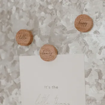 Preview: Holzmagnet 3er Set Hooray – von Eulenschnitt