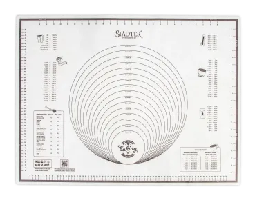 Städter Mega Silikon-Unterlage (80 x 60 cm) – Rutschfeste Backmatte & Ausrollmatte