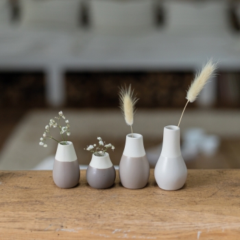 Mini Vase Set 4 Pieces Shades of Grey by Räder