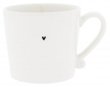 Mug with Handle, Mug "Heart Black" by Bastion Collections