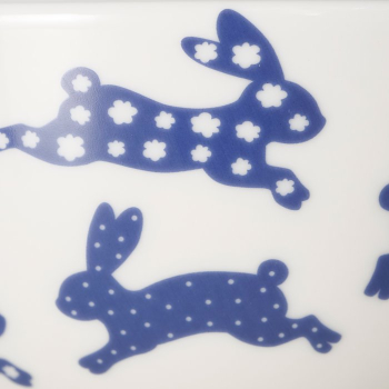 Preview: Müslischale "Charly" mit blauen Hasen