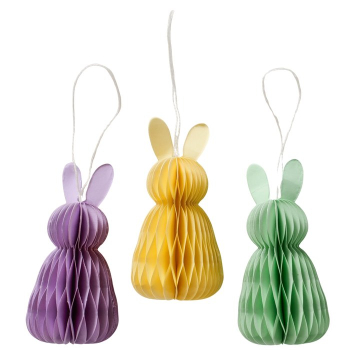 Osterhase Honeycomb zum Aufhängen