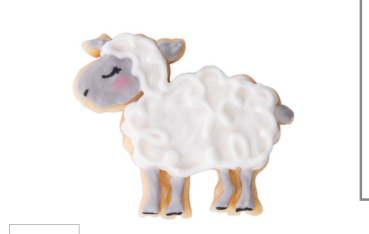 Embossed Cookie Cutter with Ejector Sheep