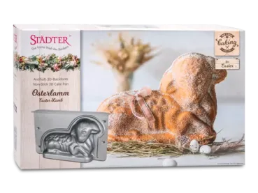 Städter 3D Easter Lamb Baking Mold – Large Motif Cake Pan for Traditional Baking (2300 ml)