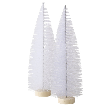 Weihnachtsbaum, Pfeiffenputzer weiß 40cm
